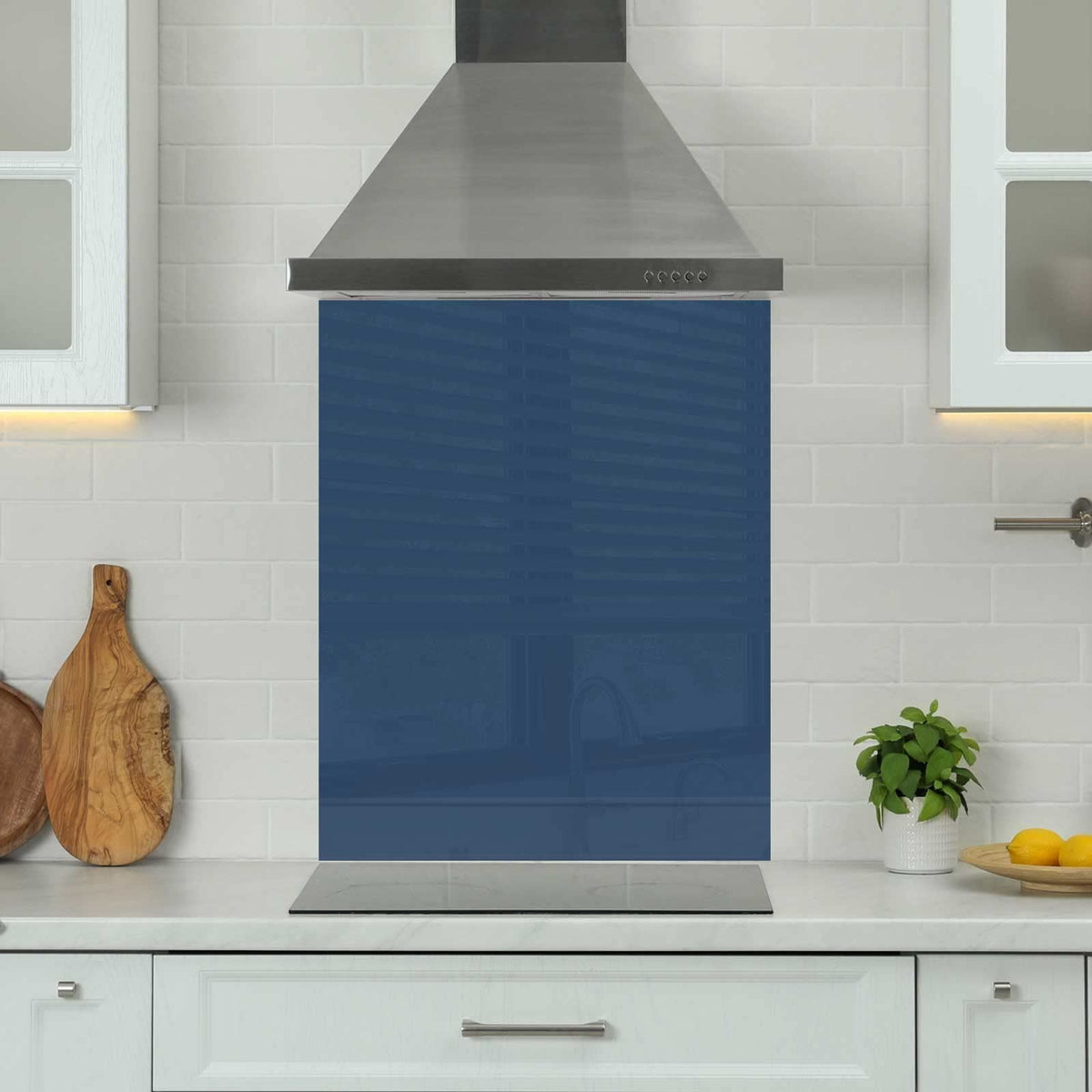 Blue — Toughened Glass Kitchen Splashback