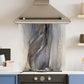 Blue Marble — Toughened Glass Kitchen Splashback
