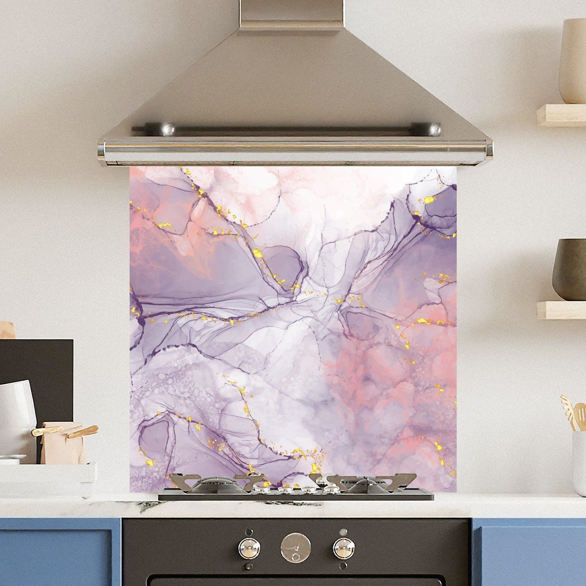 Purple Cloud — Toughened Glass Kitchen Splashback