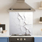 Premium Various Sizes Cracked Wall 6mm Glass Toughened Kitchen Splashback