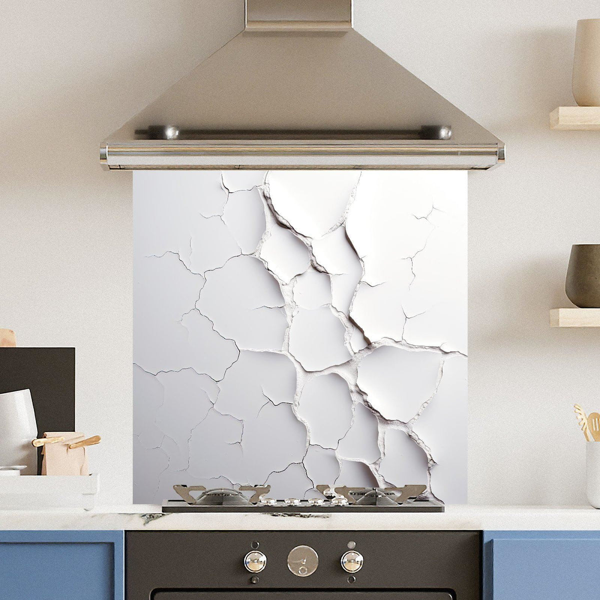 Cracked Wall — Toughened Glass Kitchen Splashback