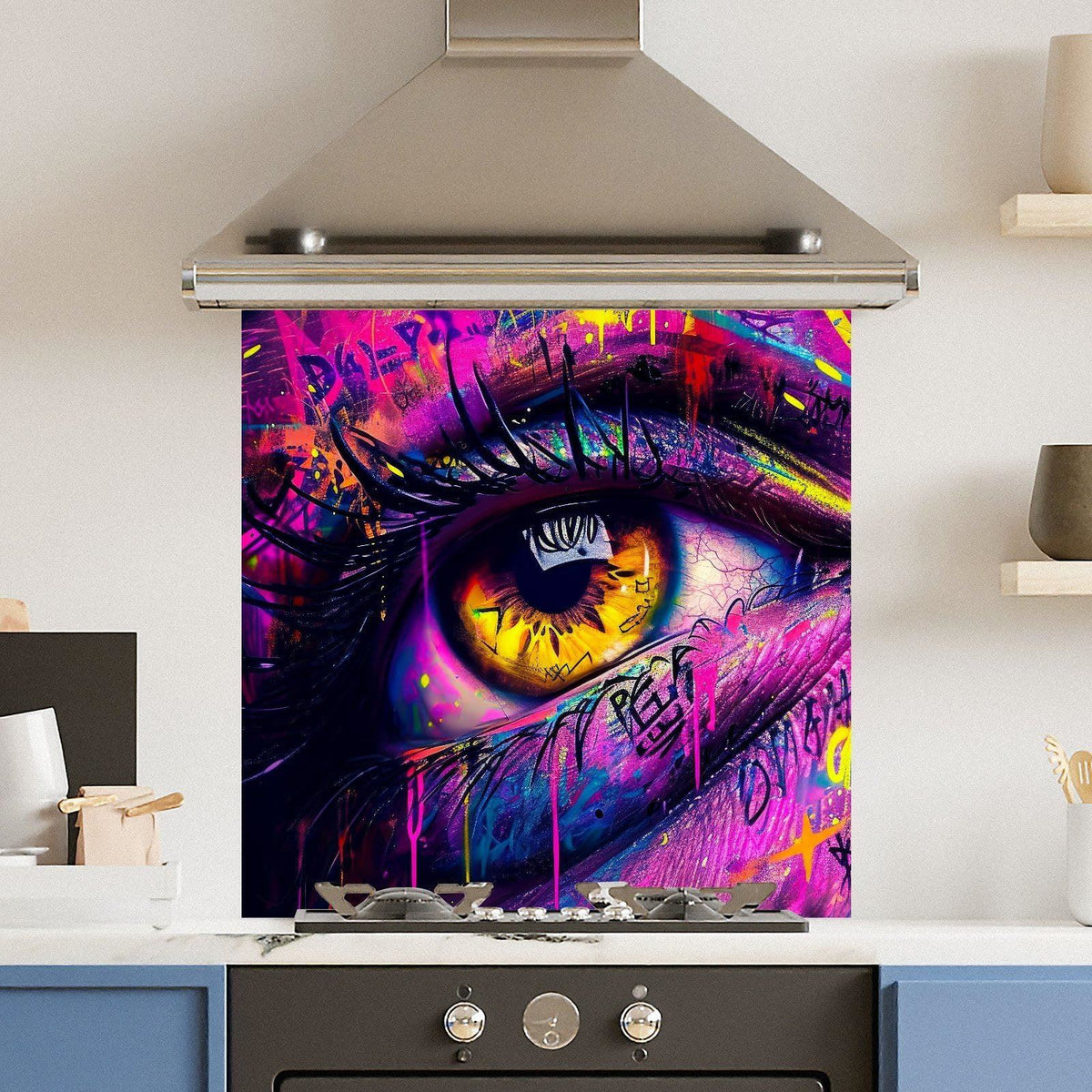 Purple Eye — Toughened Glass Kitchen Splashback