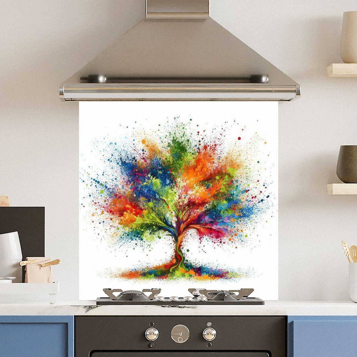 Rainbow Tree — Toughened Glass Kitchen Splashback