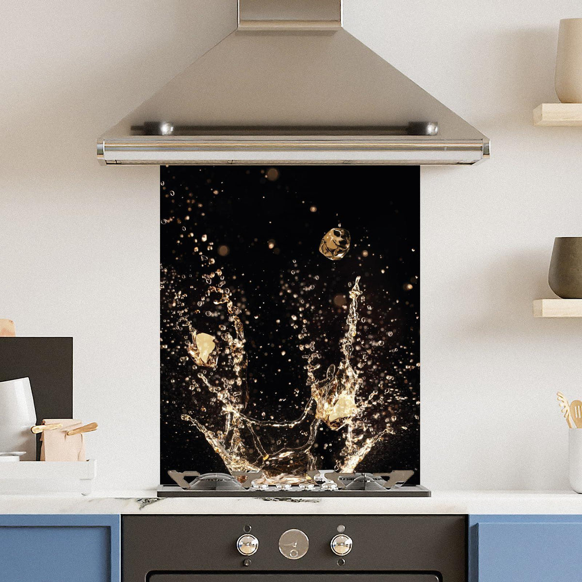 Champagne Splash — Toughened Glass Kitchen Splashback
