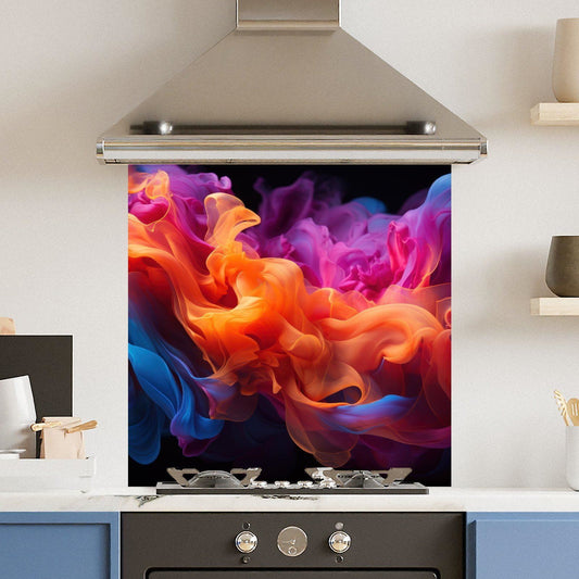 Premium Various Sizes Colour Cloud 6mm Glass Toughened Kitchen Splashback