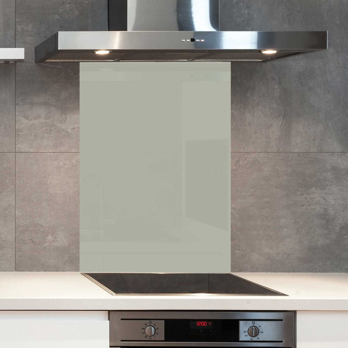 Silver Lichen — Toughened Glass Kitchen Splashback