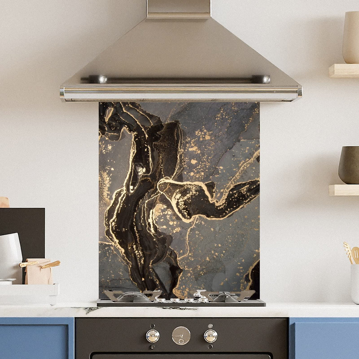 Gold Marble — Toughened Glass Kitchen Splashback