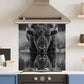 Premium Various Sizes Black White Bison 6mm Glass Toughened Kitchen Splashback