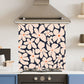 Premium Various Sizes Blue CreaFlower 6mm Glass Toughened Kitchen Splashback
