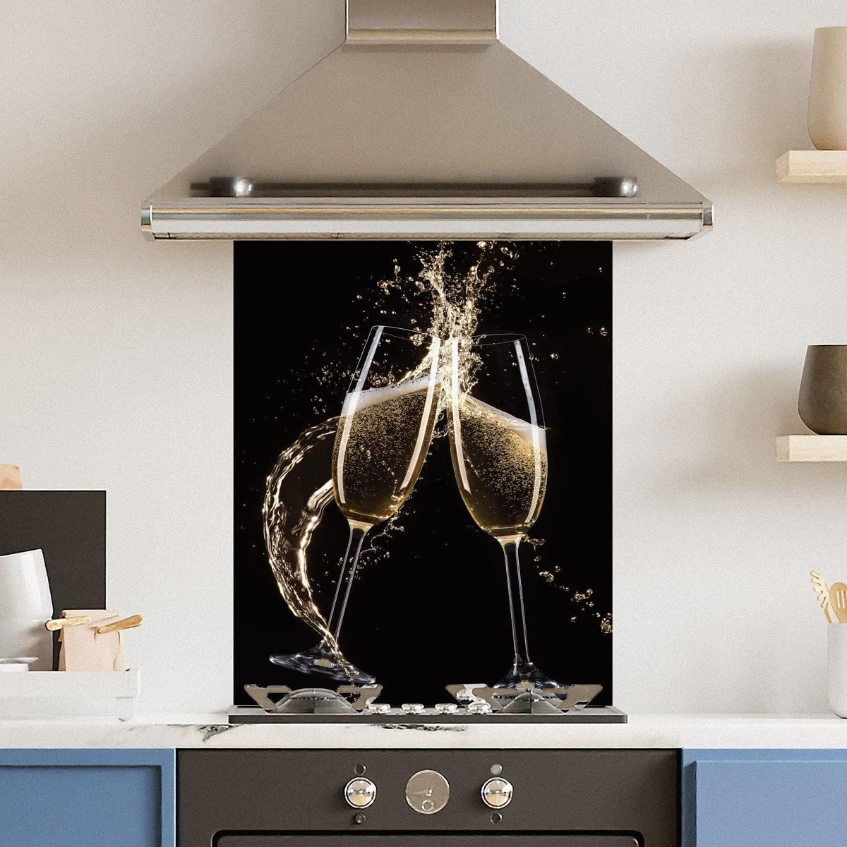 Champagne Flute — Toughened Glass Kitchen Splashback