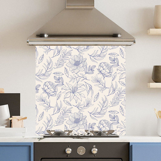 Lavender Flowers — Toughened Glass Kitchen Splashback