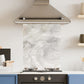 White Marble — Toughened Glass Kitchen Splashback