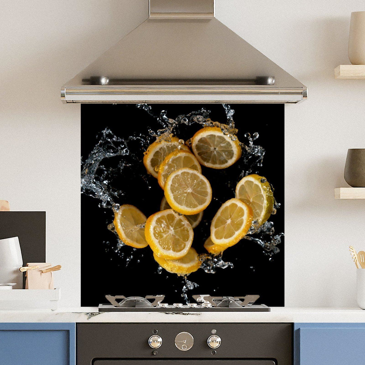 Lemon Splash — Toughened Glass Kitchen Splashback