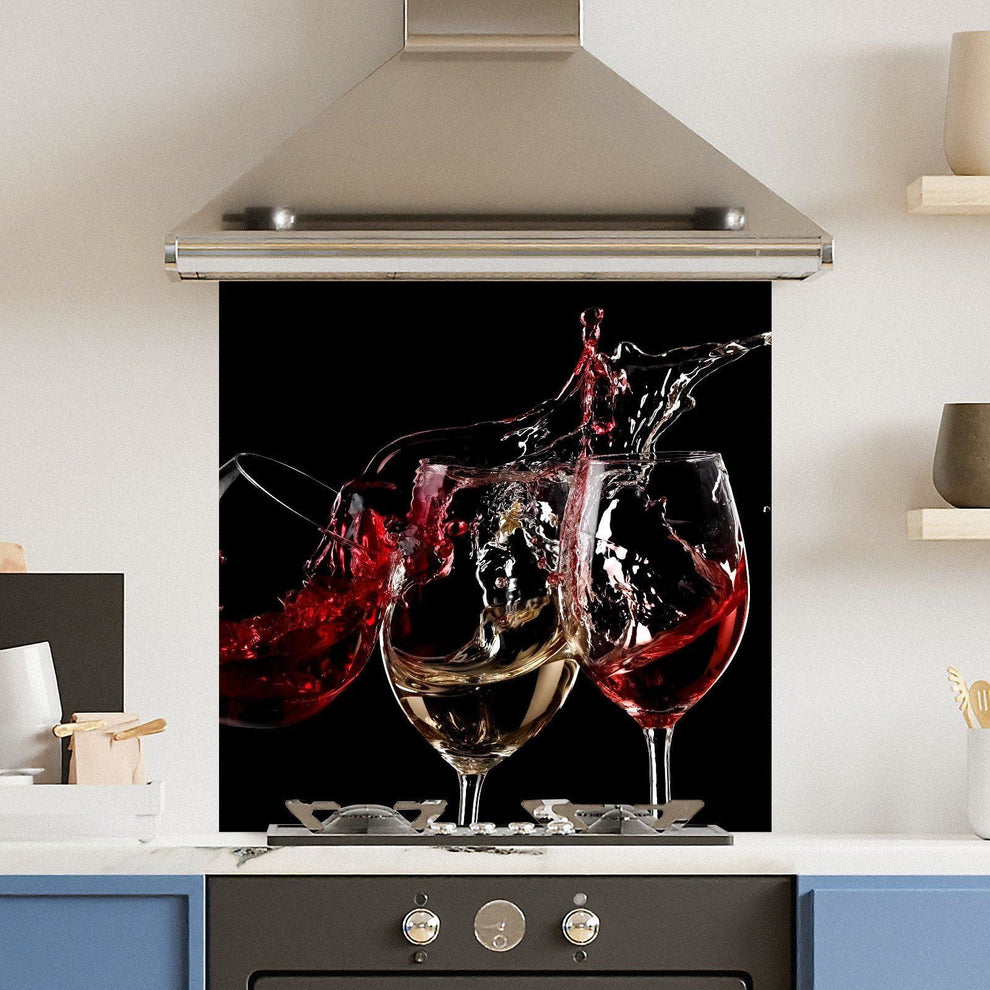 Wine glass kitchen splashbacks