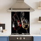 Premium Various Sizes Wine Glasses 6mm Glass Toughened Kitchen Splashback
