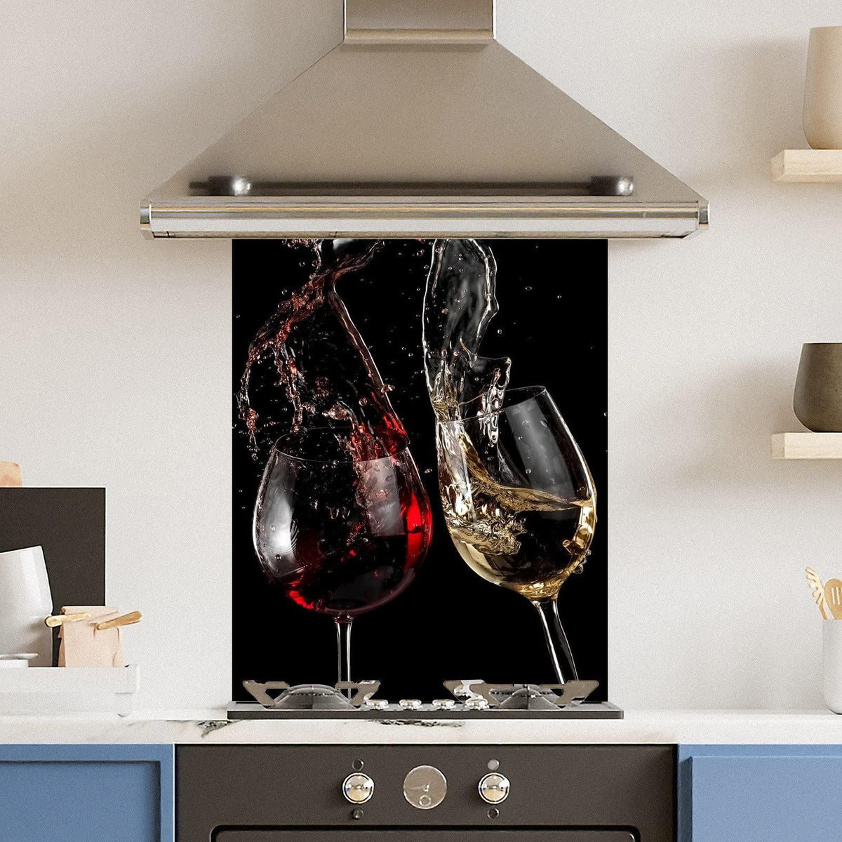 Wine Glasses — Toughened Glass Kitchen Splashback