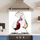 White Wine Glasses — Toughened Glass Kitchen Splashback