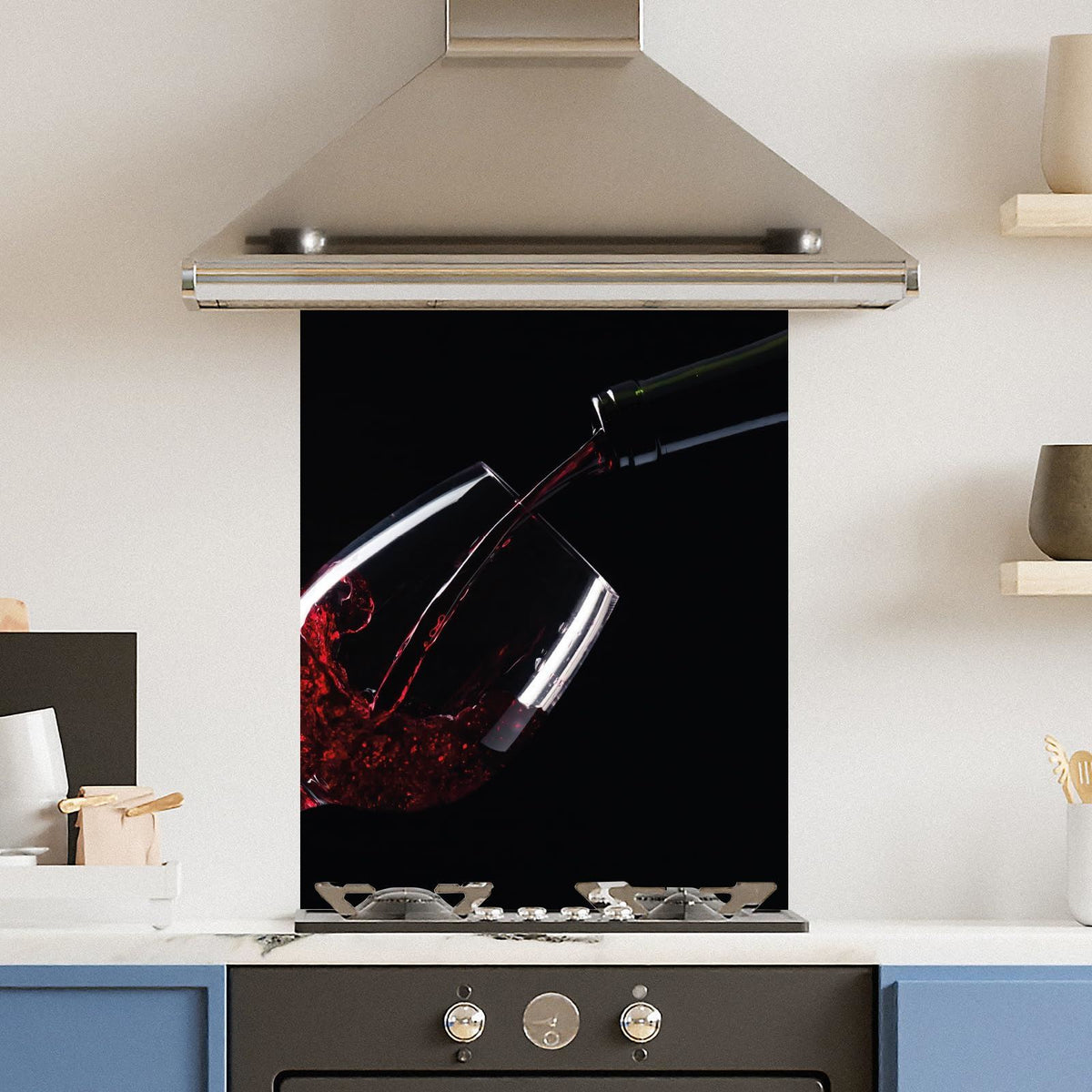 Red Wine — Toughened Glass Kitchen Splashback