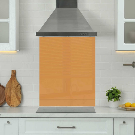 Premium Various Sizes Orange 6mm Glass Toughened Kitchen Splashback