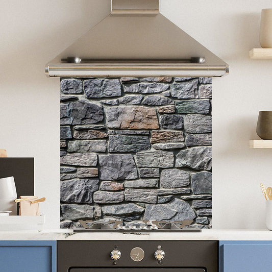 Premium Various Sizes Stone Wall 6mm Glass Toughened Kitchen Splashback