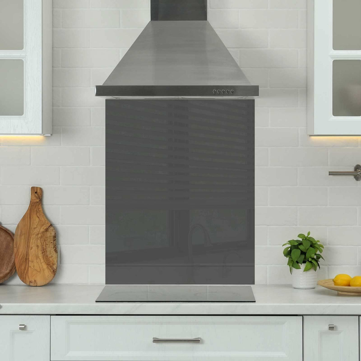 Grey — Toughened Glass Kitchen Splashback