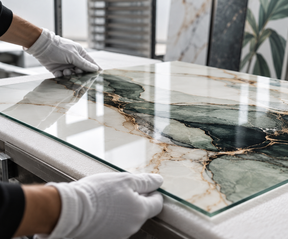 Installing a glass kitchen splashback