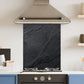Premium Various Sizes Black Concrete 6mm Glass Toughened Kitchen Splashback