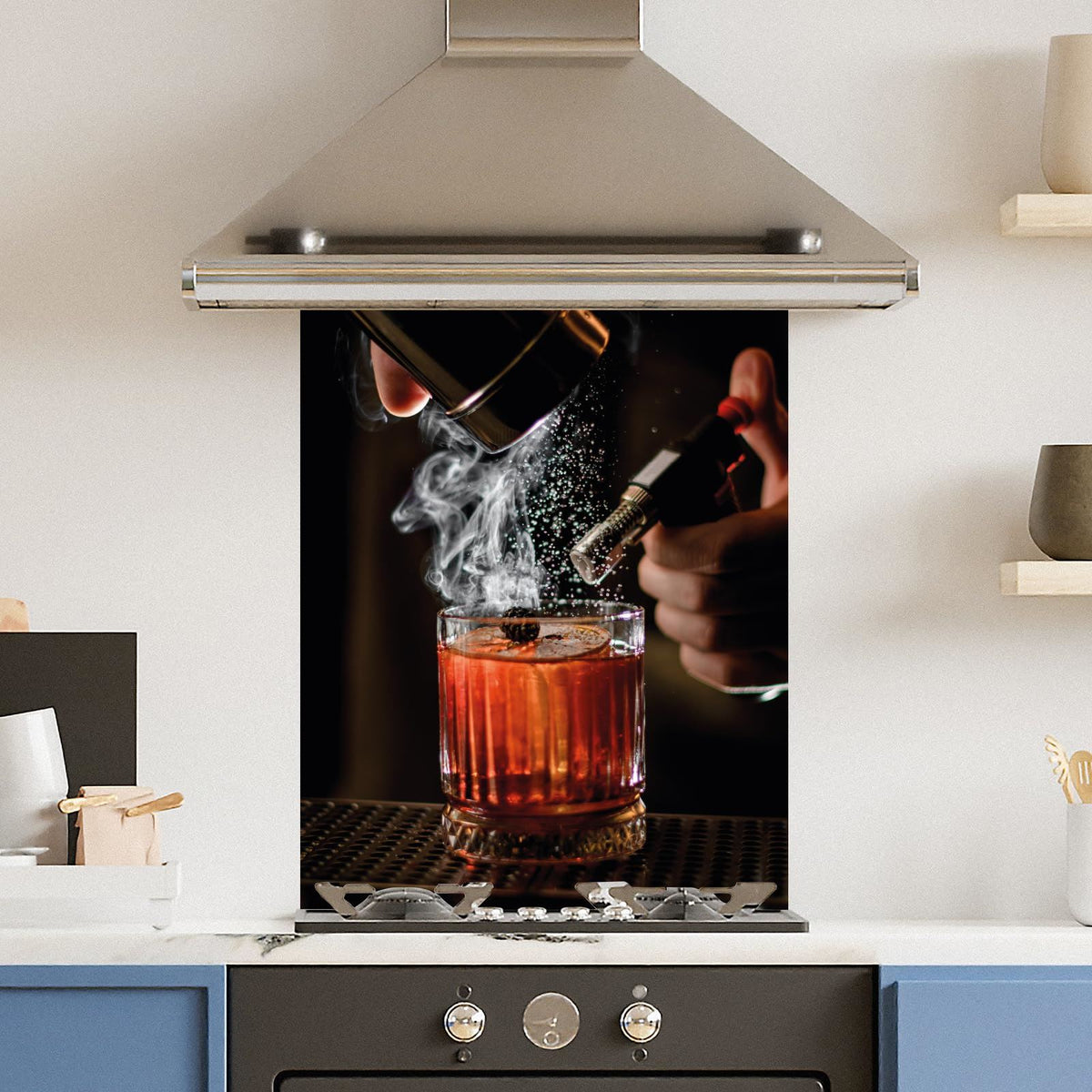 Whiskey Cocktail — Toughened Glass Kitchen Splashback