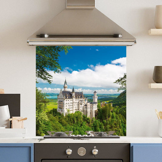 Premium Various Sizes Forest Castle 6mm Glass Toughened Kitchen Splashback