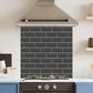 Black Metro Tile — Toughened Glass Kitchen Splashback
