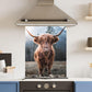 Highland Cow — Toughened Glass Kitchen Splashback