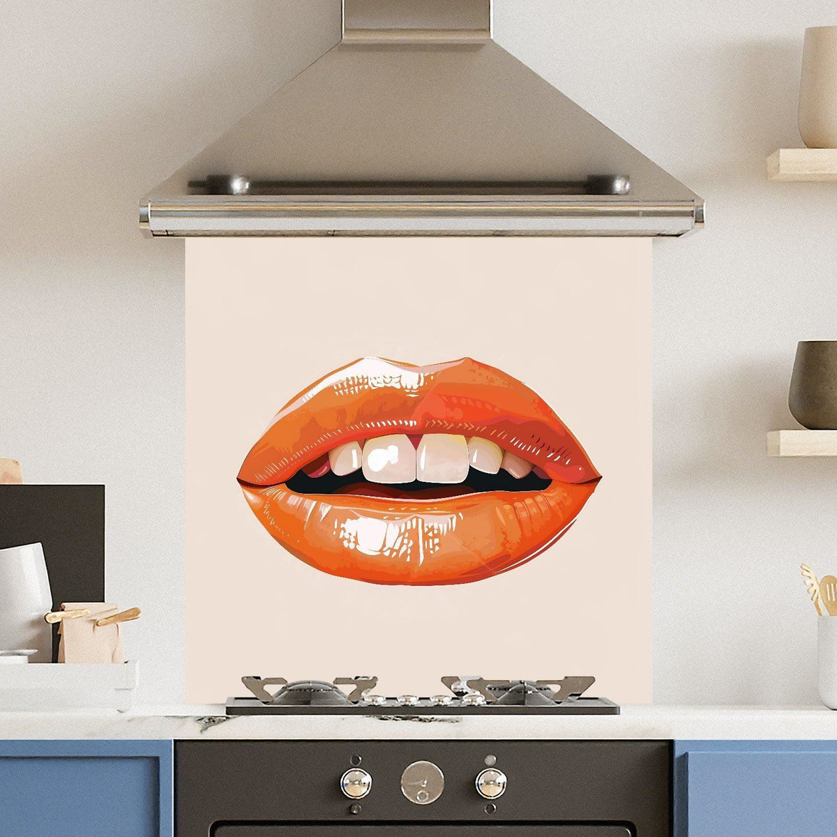 Red Lips — Toughened Glass Kitchen Splashback
