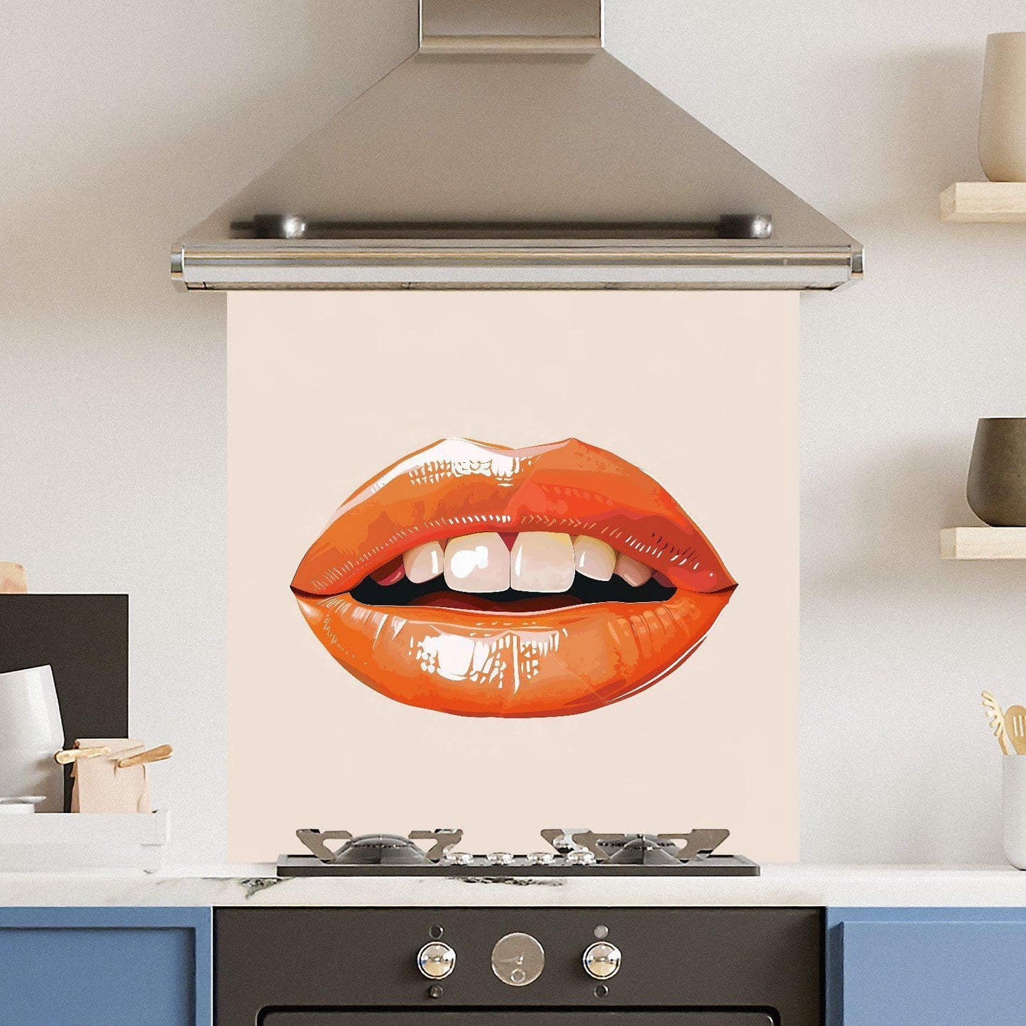 Red Lips — Toughened Glass Kitchen Splashback