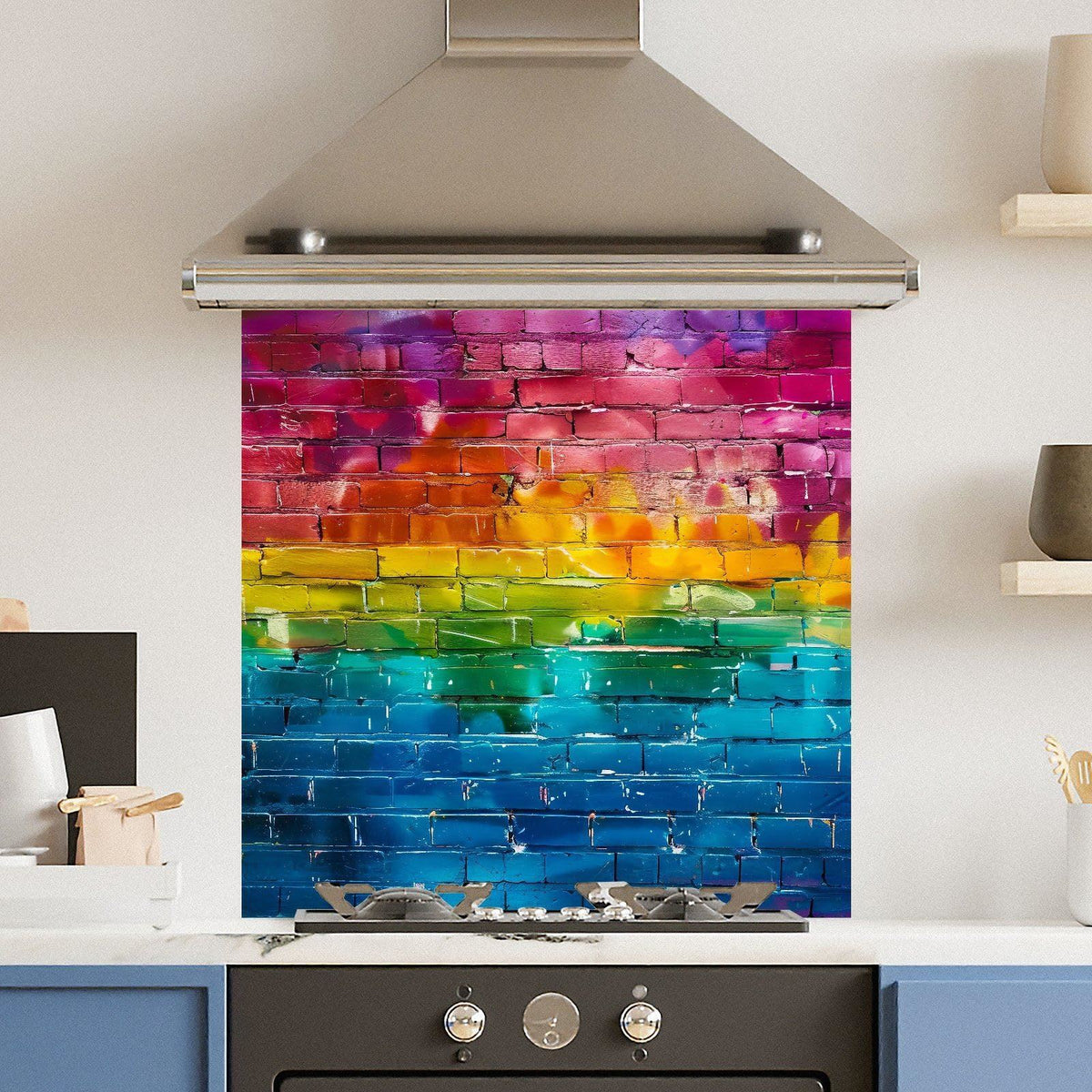 Pride Brick — Toughened Glass Kitchen Splashback