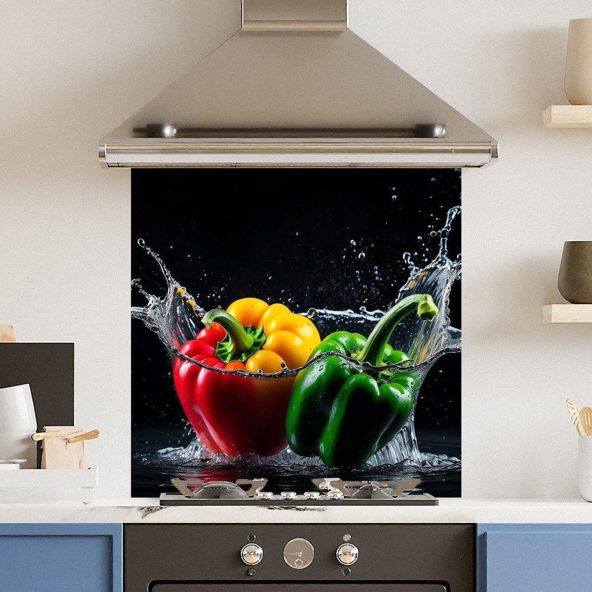 Pepper Splash — Toughened Glass Kitchen Splashback